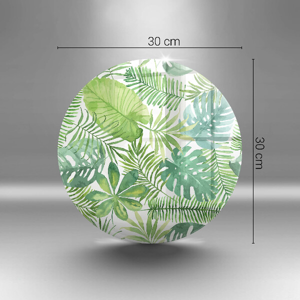 Skleněná deska do kuchyně Akvarel boho listy