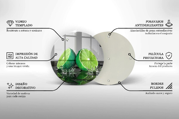 Skleněná deska do kuchyně Šťavnaté limetky a voda