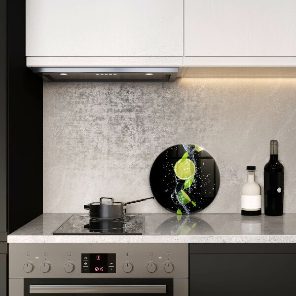 Skleněná deska do kuchyně Šťavnaté limetky ve vodě