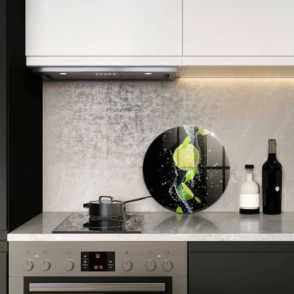 Skleněná deska do kuchyně Šťavnaté limetky ve vodě