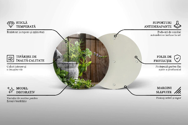 Skleněná deska do kuchyně Pěstuje bylinky a dřevo