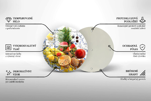 Skleněná deska do kuchyně Šťavnaté ovoce a voda