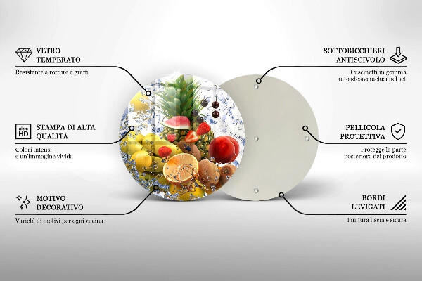 Skleněná deska do kuchyně Šťavnaté ovoce a voda