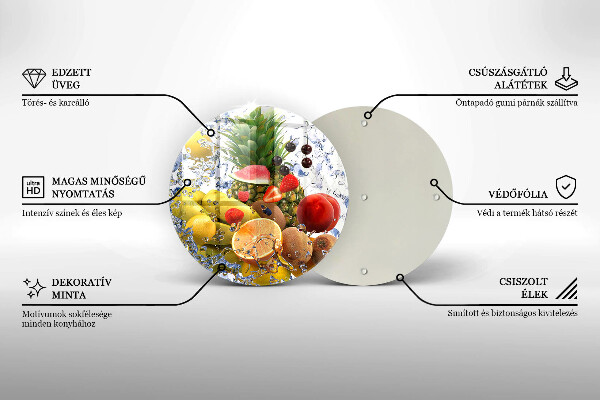 Skleněná deska do kuchyně Šťavnaté ovoce a voda