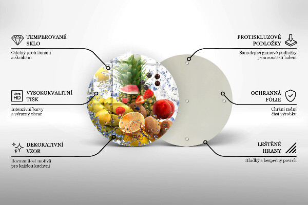 Skleněná deska do kuchyně Šťavnaté ovoce a voda