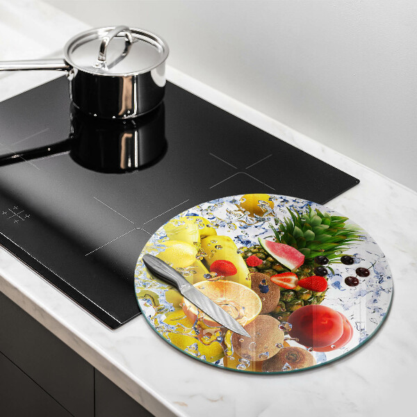 Skleněná deska do kuchyně Šťavnaté ovoce a voda