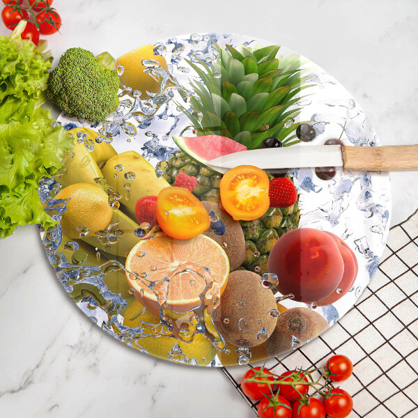 Skleněná deska do kuchyně Šťavnaté ovoce a voda