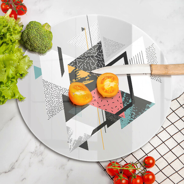 Skleněná deska do kuchyně Abstraktní trojúhelníky