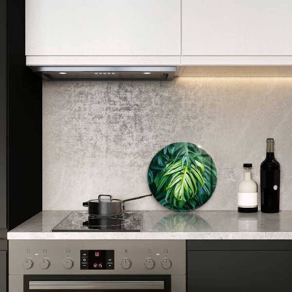 Skleněná deska do kuchyně Divoké monstera listy