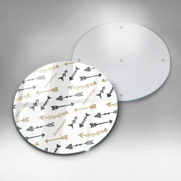 Skleněná deska do kuchyně Vzor boho šipky