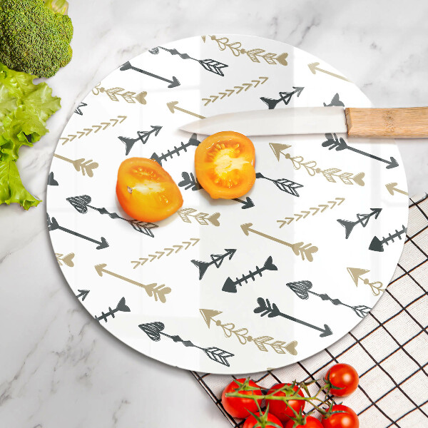 Skleněná deska do kuchyně Vzor boho šipky