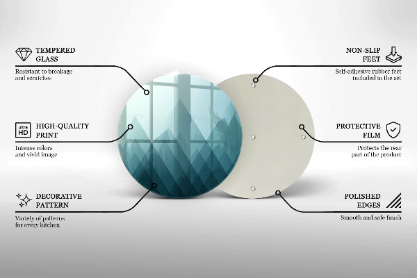 Skleněná deska do kuchyně Abstraktní hory