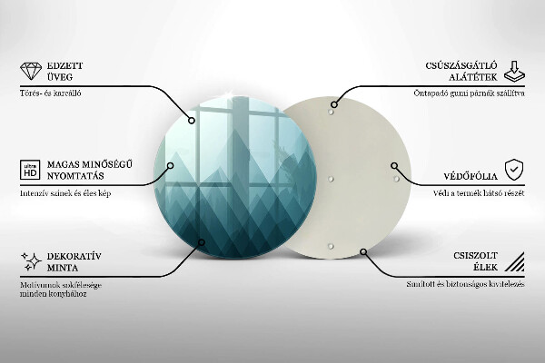 Skleněná deska do kuchyně Abstraktní hory