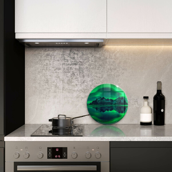 Skleněná deska do kuchyně Krajina polární záře