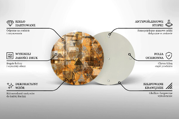 Skleněná deska do kuchyně Vzor bezešvé geometrických obrazců