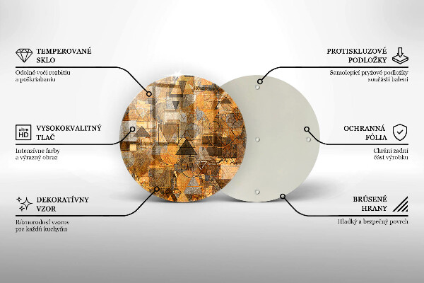 Skleněná deska do kuchyně Vzor bezešvé geometrických obrazců