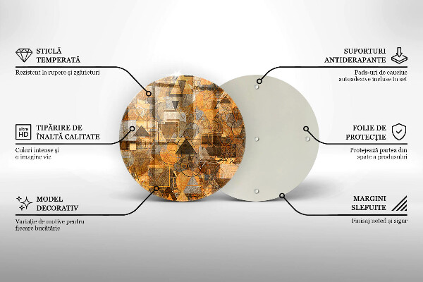 Skleněná deska do kuchyně Vzor bezešvé geometrických obrazců