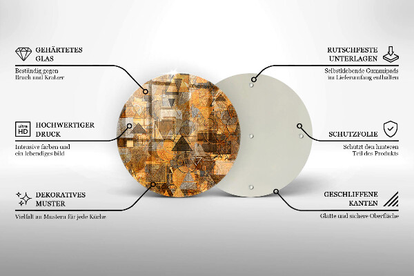 Skleněná deska do kuchyně Vzor bezešvé geometrických obrazců