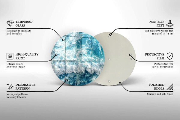 Skleněná deska do kuchyně Vlny mořské vody