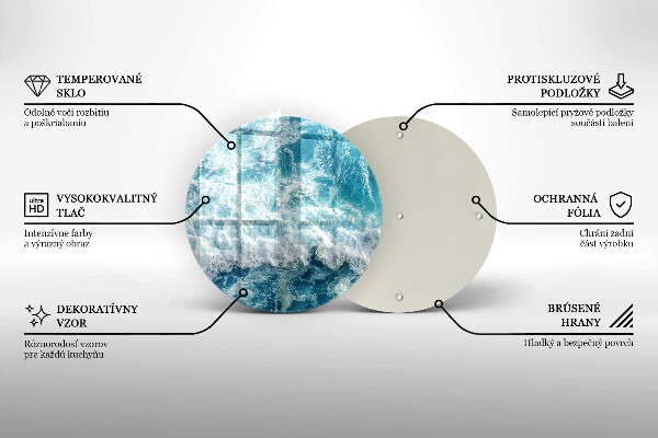 Skleněná deska do kuchyně Vlny mořské vody