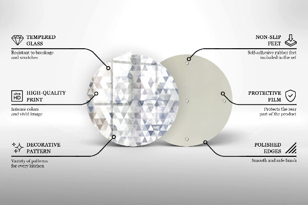 Skleněná deska do kuchyně Vzor trojúhelníků