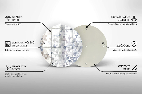 Skleněná deska do kuchyně Vzor trojúhelníků