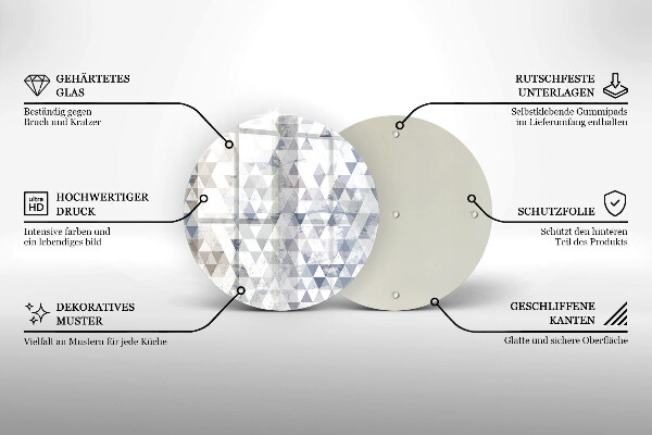 Skleněná deska do kuchyně Vzor trojúhelníků