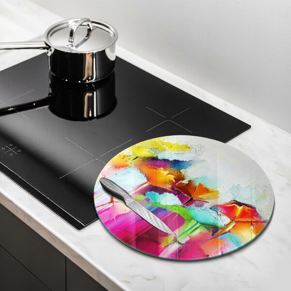 Skleněná deska do kuchyně Malované květiny