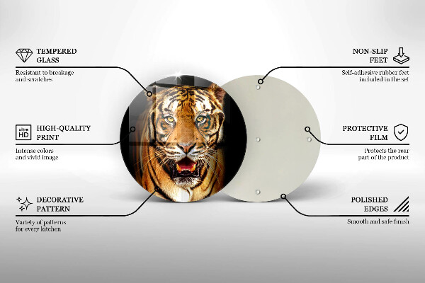 Skleněná deska do kuchyně Divoké zvíře tygr