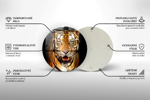 Skleněná deska do kuchyně Divoké zvíře tygr