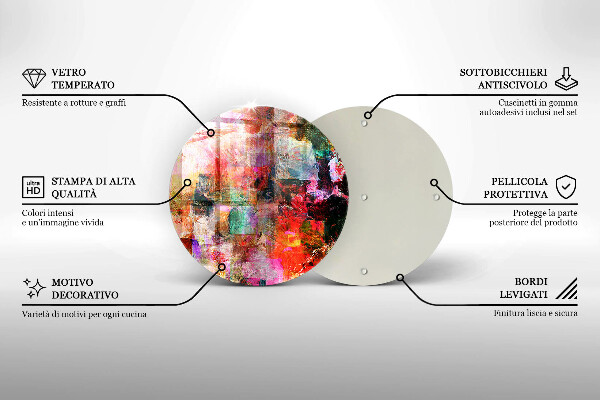 Skleněná deska do kuchyně Malování abstrakce