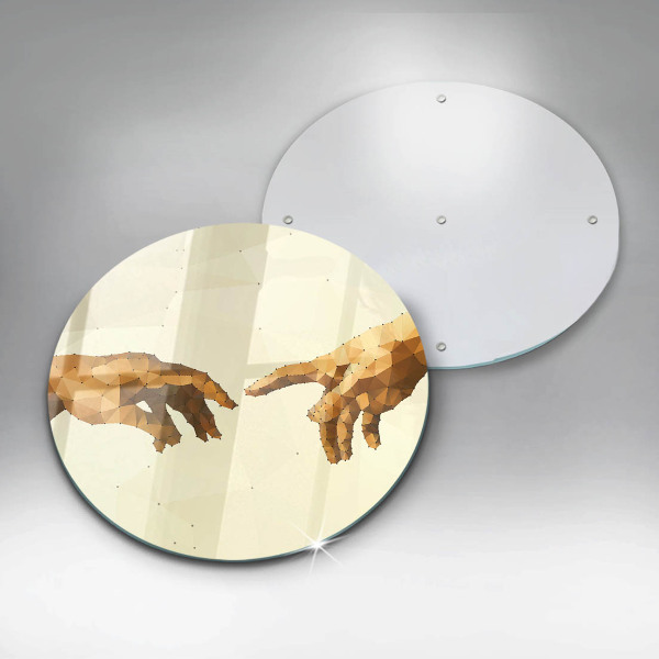 Skleněná deska do kuchyně Stvoření adamových rukou