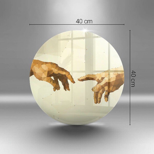 Skleněná deska do kuchyně Stvoření adamových rukou