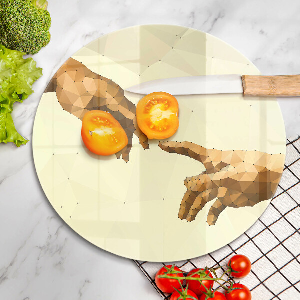 Skleněná deska do kuchyně Stvoření adamových rukou