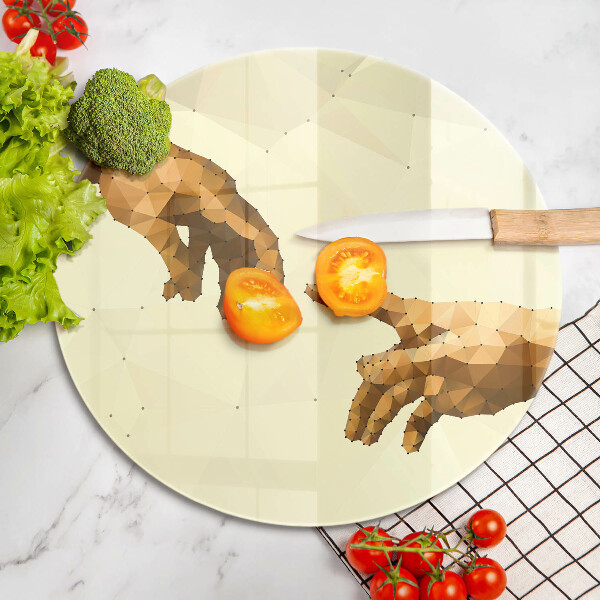 Skleněná deska do kuchyně Stvoření adamových rukou