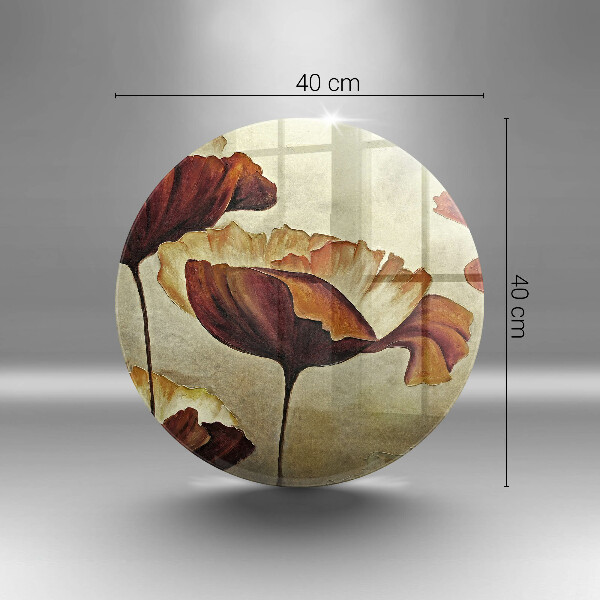 Skleněná deska do kuchyně Malované boho květiny