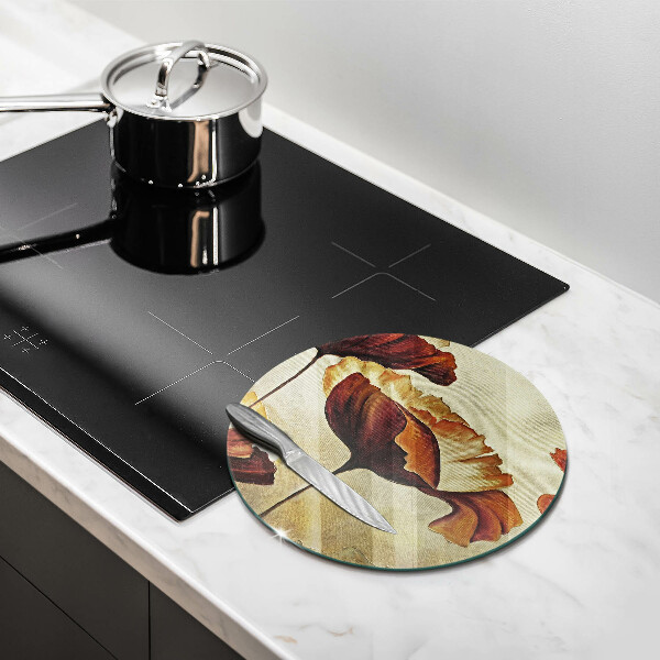 Skleněná deska do kuchyně Malované boho květiny