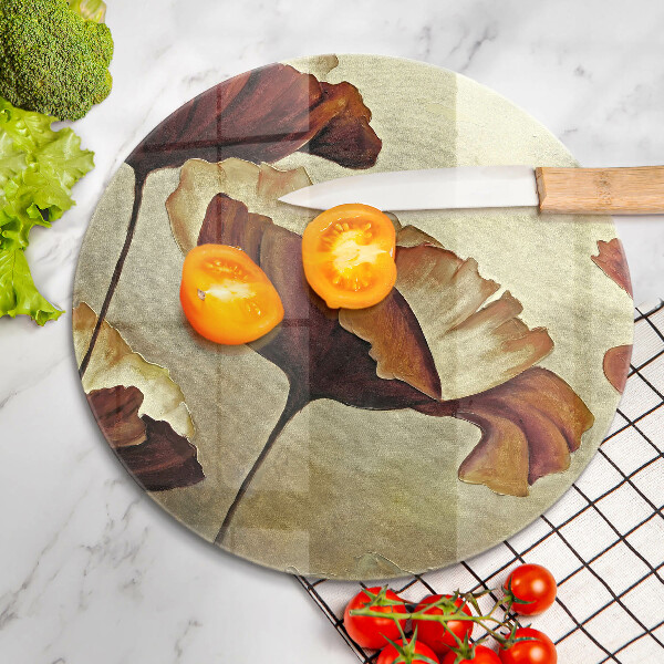 Skleněná deska do kuchyně Malované boho květiny