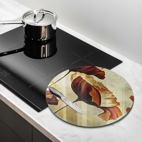 Skleněná deska do kuchyně Malované boho květiny