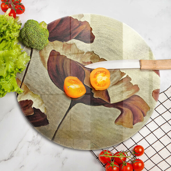 Skleněná deska do kuchyně Malované boho květiny