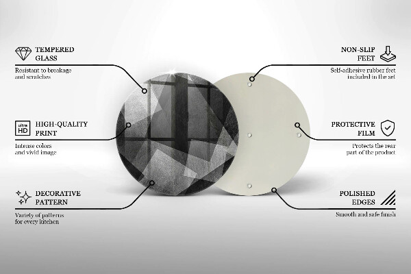 Skleněné krájecí prkénko Geometrické abstrakce