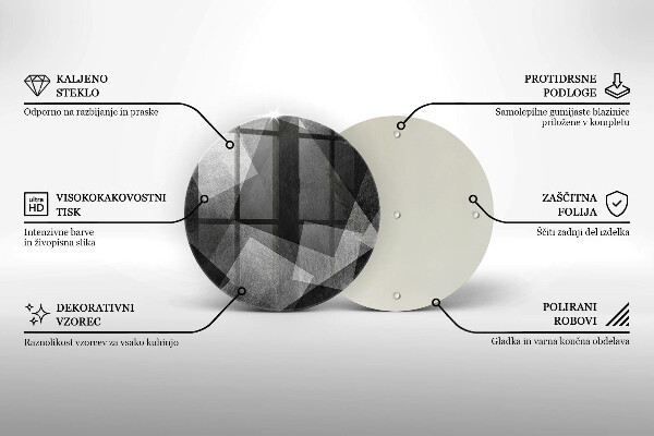 Skleněné krájecí prkénko Geometrické abstrakce