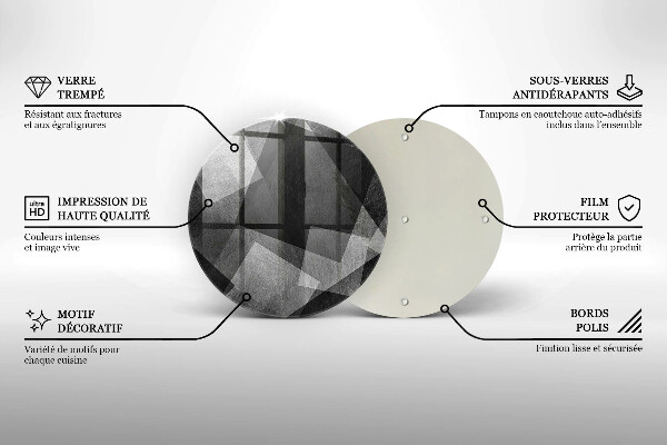 Skleněné krájecí prkénko Geometrické abstrakce