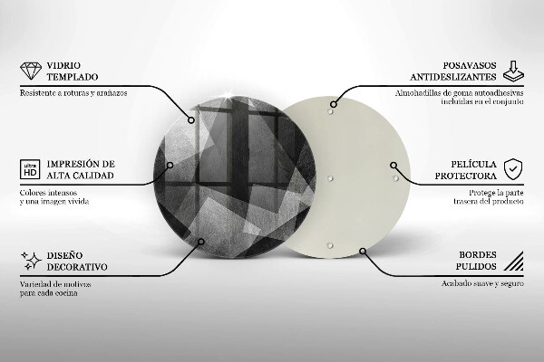 Skleněné krájecí prkénko Geometrické abstrakce