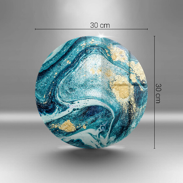 Skleněné krájecí prkénko Modré zlato abstrakce