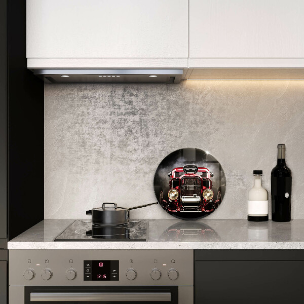 Skleněná deska do kuchyně Staré auto