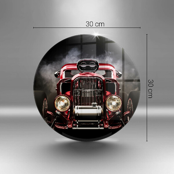 Skleněná deska do kuchyně Staré auto