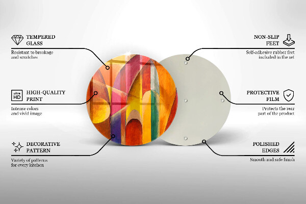 Skleněná deska do kuchyně Barevná abstrakce