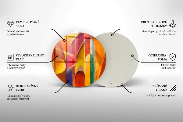 Skleněná deska do kuchyně Barevná abstrakce