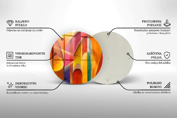 Skleněná deska do kuchyně Barevná abstrakce